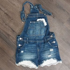 Jordache Blue Jean Shorts Overalls